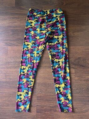LuLaRoe Dachshund Dog Leggings Womens One Size Colorful